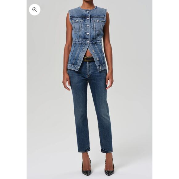 Citizens of Humanity Emerson Mid Rise Relaxed Jean Blue Indigo Slim Boyfriend 26 - Picture 1 of 10